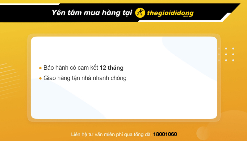 Chính sách bảo hành tại TGDĐ